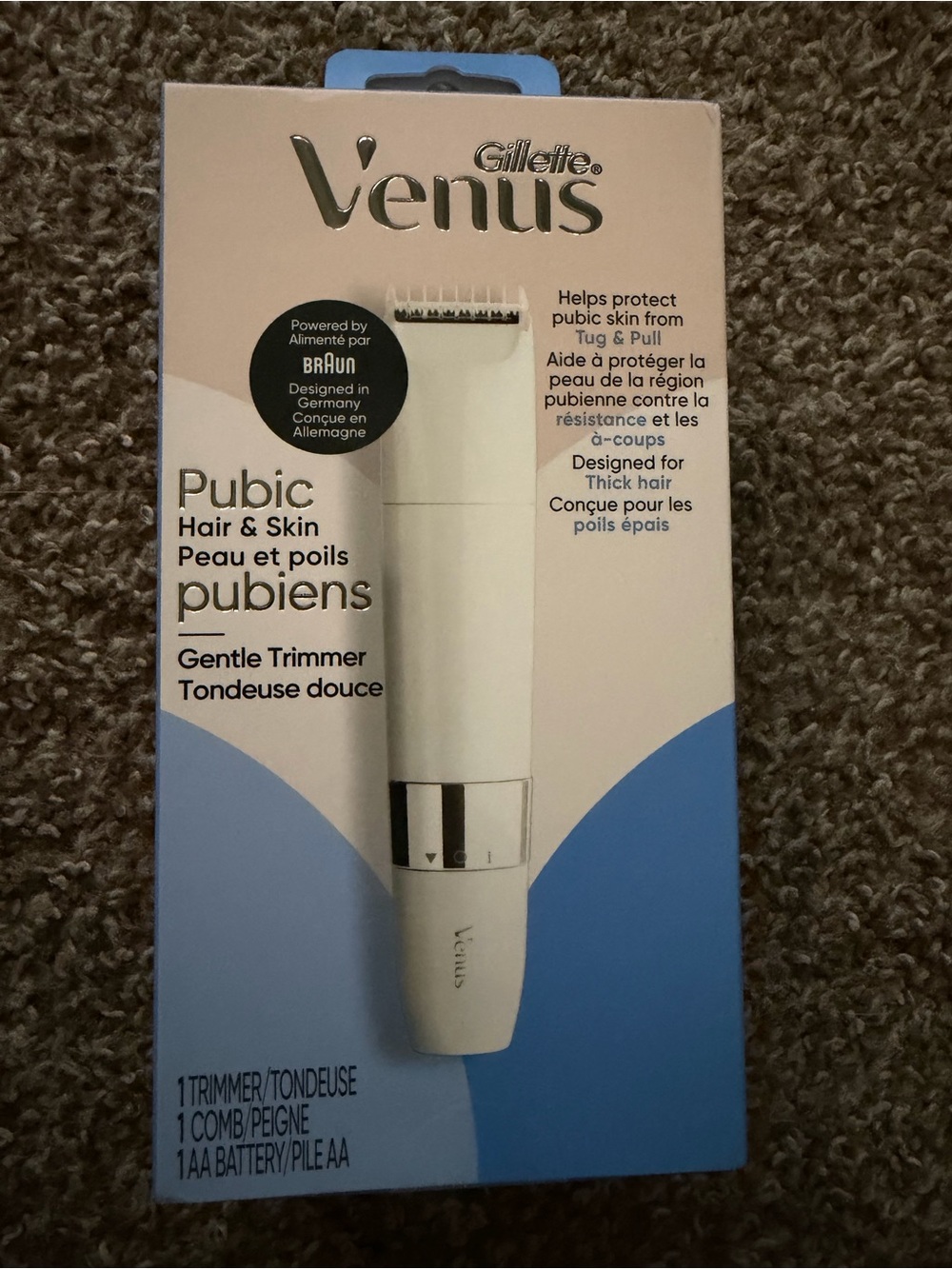 Venus White Gentle Pubic Trimmer for Men Grooming